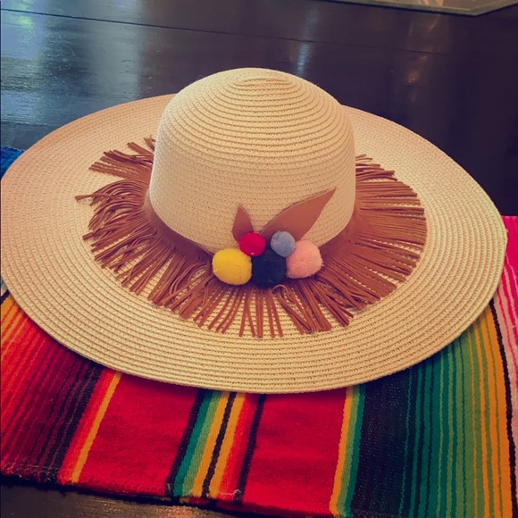 Fringe Beach Hat *** One of a Kind** - Picture 1 of 1